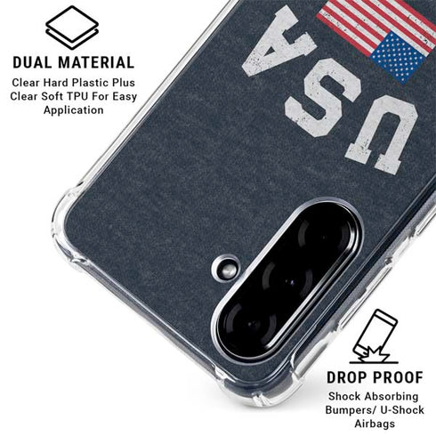 USA with American Flag Galaxy A36 5G Clear Case